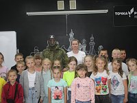 В Ивантеевской школе состоялась встреча обучающихся с участником СВО