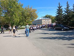 В Ивантеевской школе прошла учебная тренировка по эвакуации людей из здания