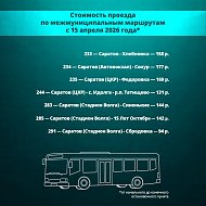 В Саратовской области с 15 апреля актуализируют тарифы на электрички, пригородные автобусы и водный транспорт